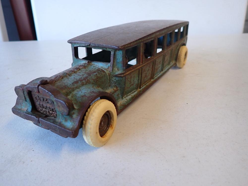 Arcade Mfg. Co. Cat Iron Bus - Fageol Marked on Front - 12 1/2"