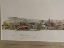 Concord Townscape Pencil Signed Print