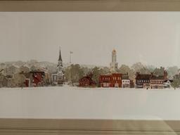 Concord Townscape Pencil Signed Print
