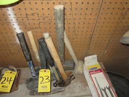 ASSORTED MALLETS AND HAMMER