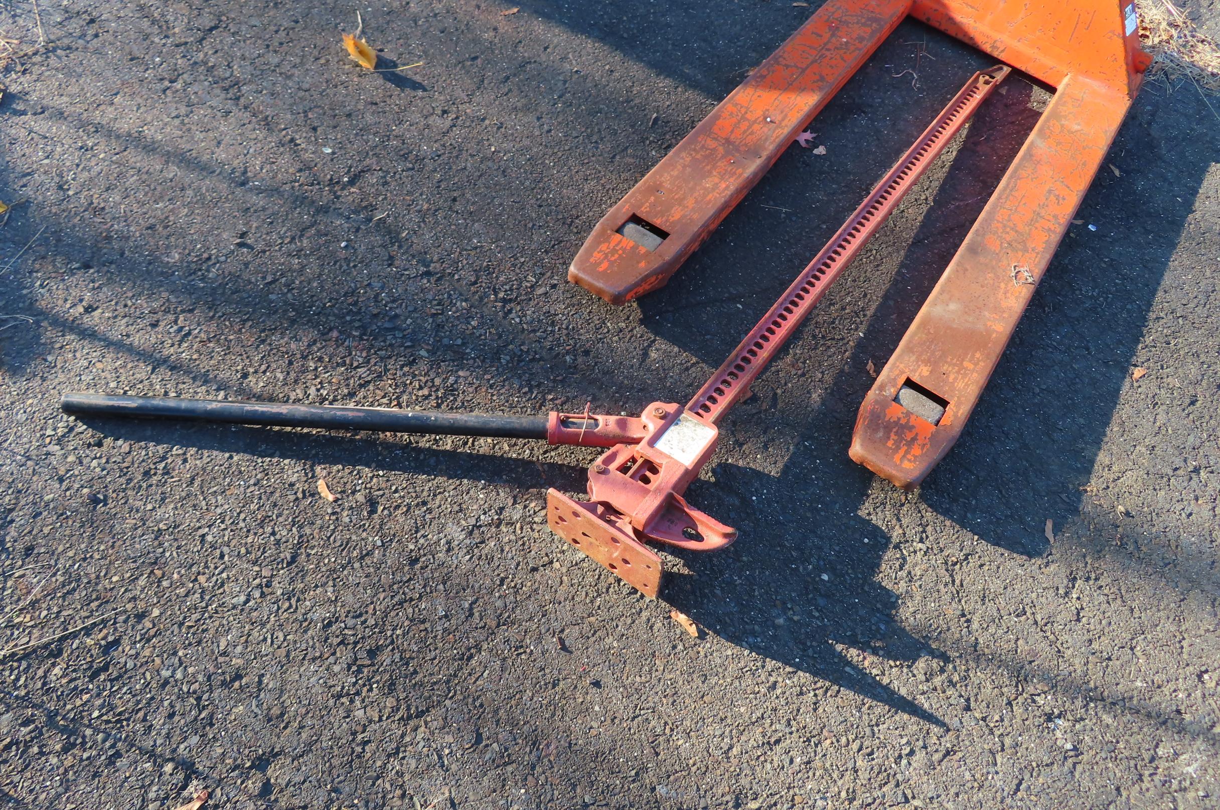 FARM JACK AND PALLET JACK (AS IS)