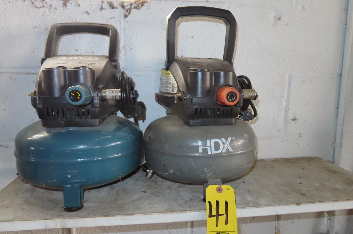 (2) PORTABLE 2 GALLON AIR COMPRESSORS
