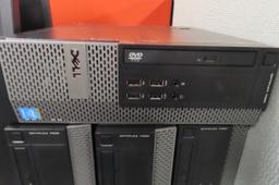 (4) DELL DO7S OPTIPLEX 7020  iCORE 3 PC'S, WINDOWS 10, (8) DELL 19 IN. MONITORS…