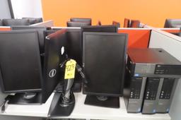 (4) DELL DO7S OPTIPLEX 7020  iCORE 3 PC'S, WINDOWS 10, (8) DELL 19 IN. MONITORS…