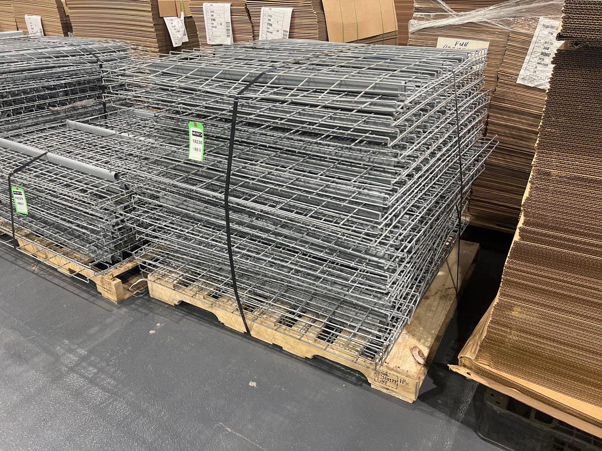 PALLET OF APPROX. 35 WIRE GRATES FOR PALLET RACKING, APPROX. DIMENSIONS 43" X 45"
