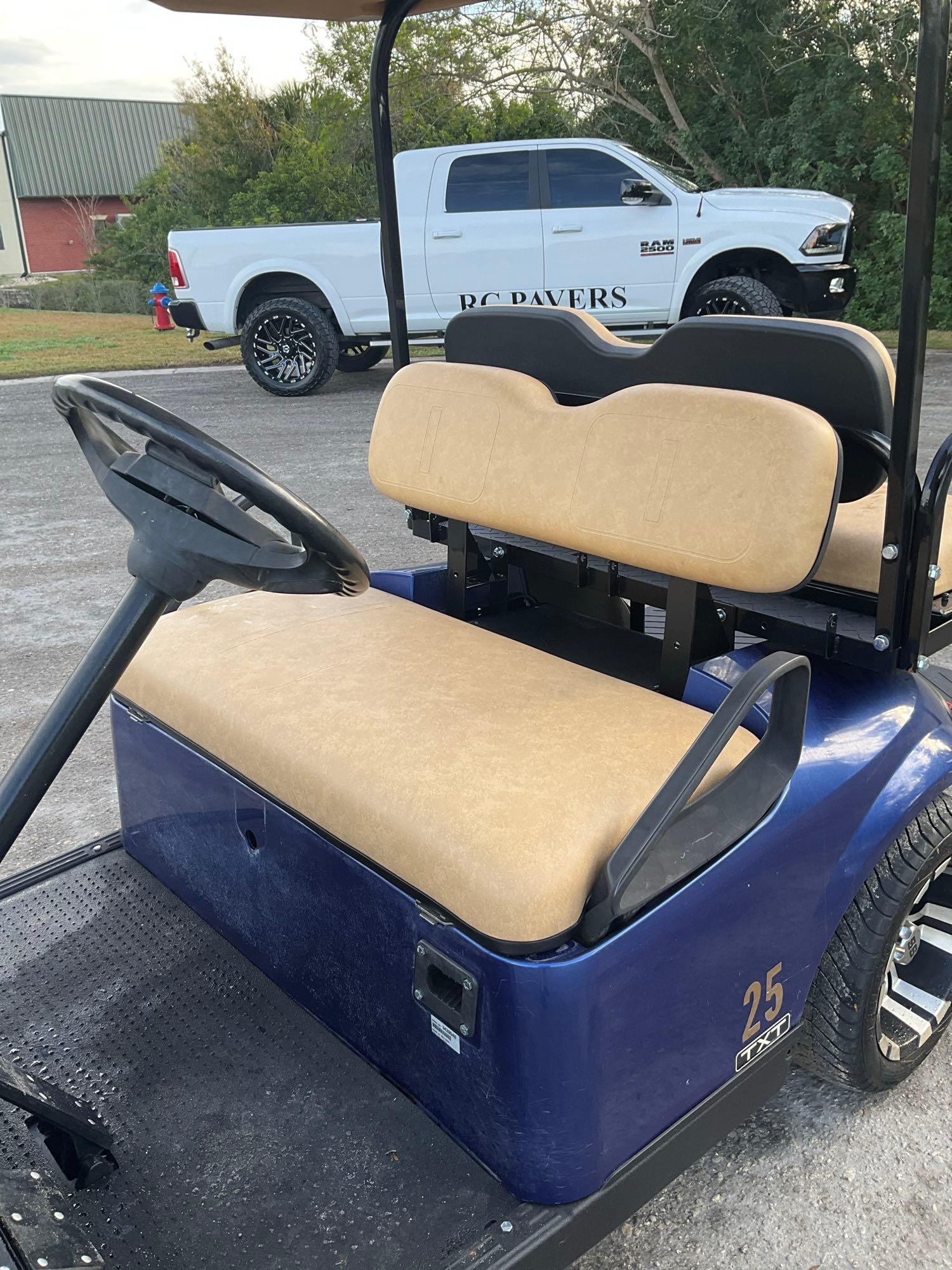 2019 EZ-GO TXT GOLF CART , CUSTOM RIMS, LIFT KIT, BACK SEAT FOLD DOWN TO FLAT BED, 36V BATTERY CH...