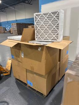 PALLET OF UNUSED AIR FILTERS. 20x20x2.