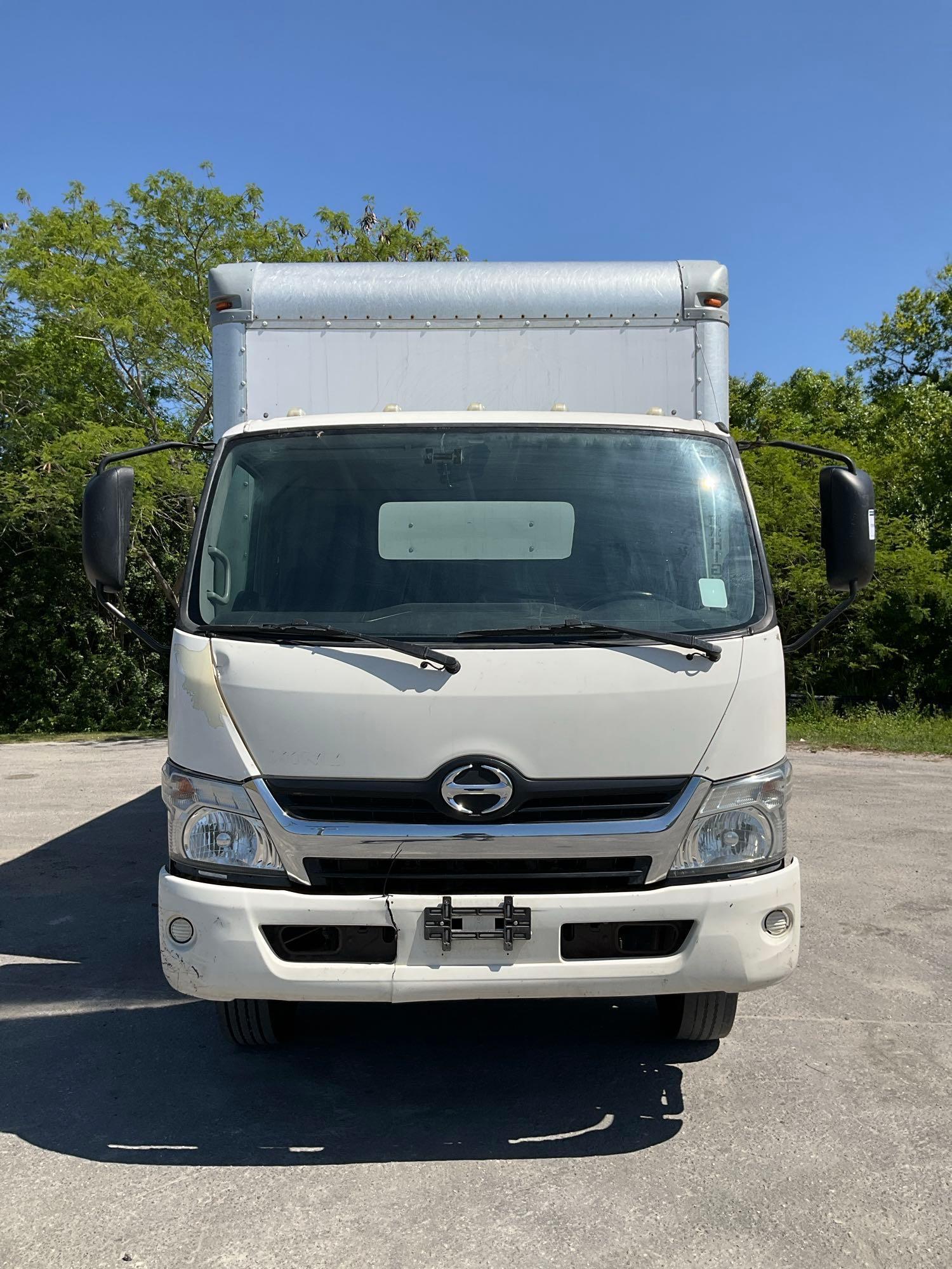 2017 HINO 740 BOX TRUCK, DIESEL , APPROX GVWR 17,950 LBS, BOX BODY APPROX 18FT, ETRACKS, BACK UP ...