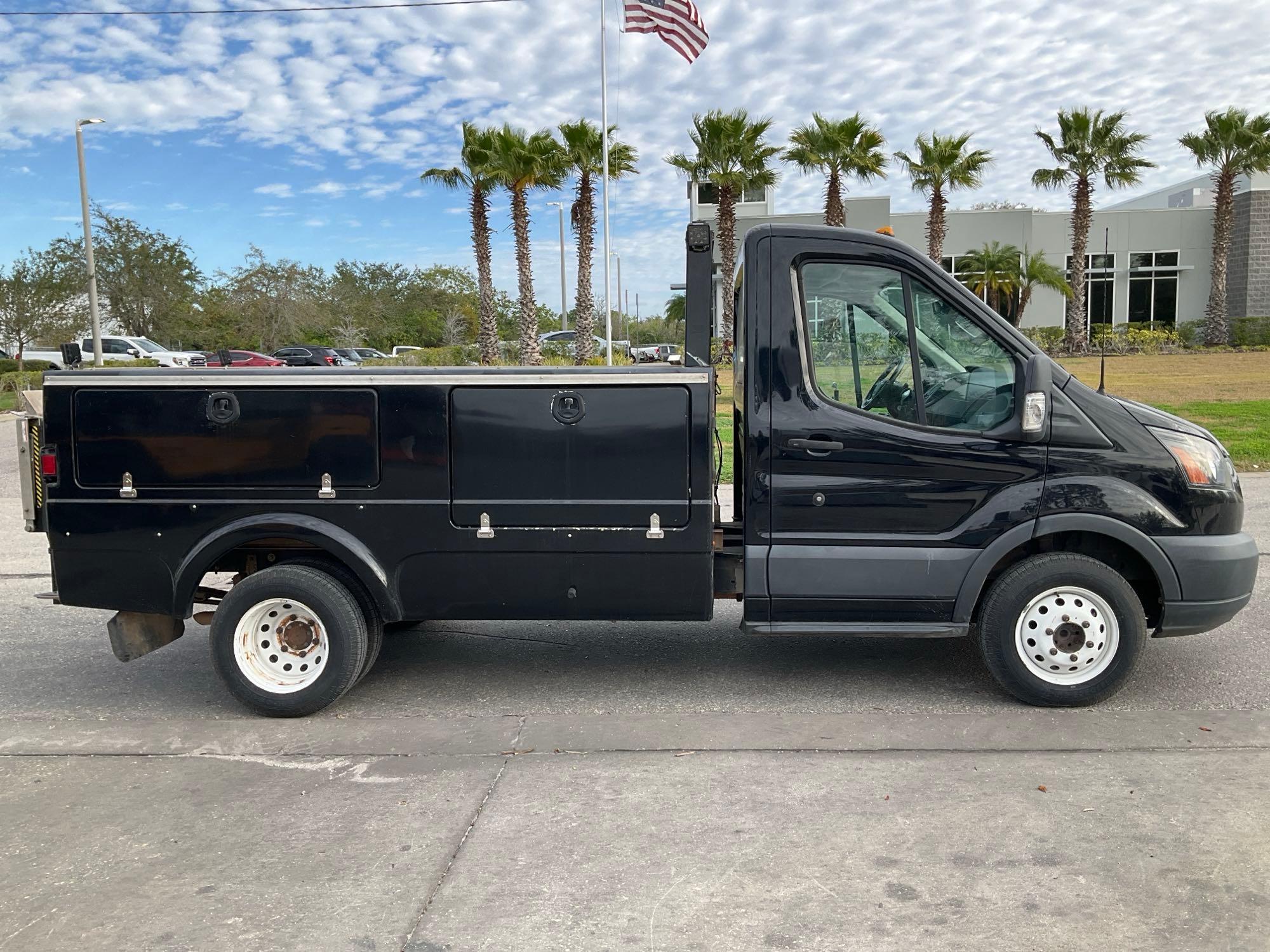 2017 FORD TRANSIT T-350 HD DRW UTILITY TRUCK , GAS POWERED AUTOMATIC, APPROX GVWR 9950LBS, STELLA...