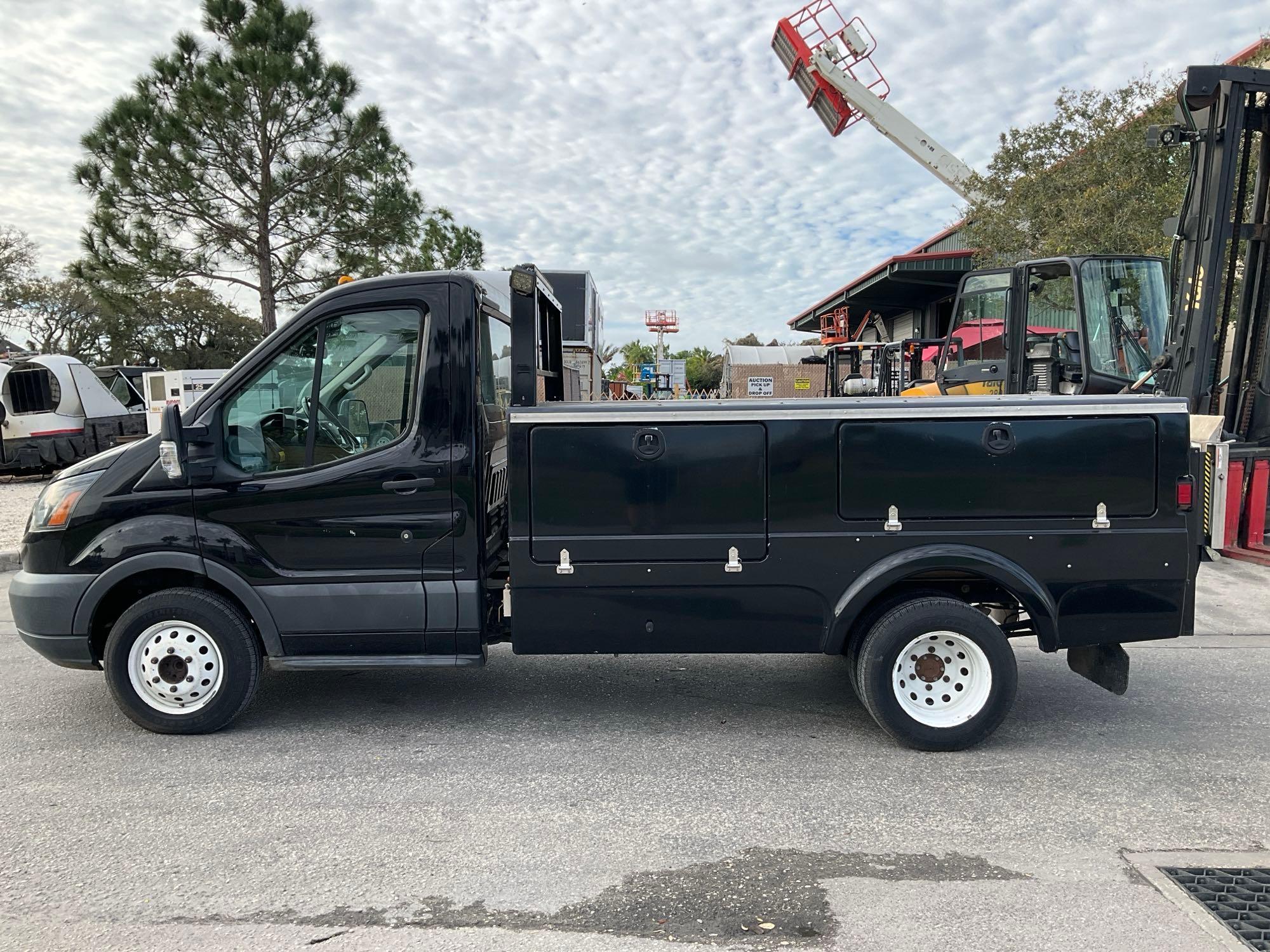 2017 FORD TRANSIT T-350 HD DRW UTILITY TRUCK , GAS POWERED AUTOMATIC, APPROX GVWR 9950LBS, STELLA...