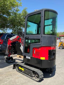 UNUSED 2024 CAPTOK MINI CRAWLER EXCAVATOR MODEL CK10C, GAS POWERED, ENCLOSED CAB, RUBBER TRACKS, ...