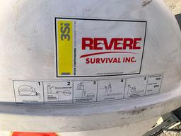 2018 REVERE SURVIVAL 3SI U.S.C.GAPPROVED THROW OVERBOARD LIFERAFT CO2 INFLATABLE MODEL SMLR-A 16I...