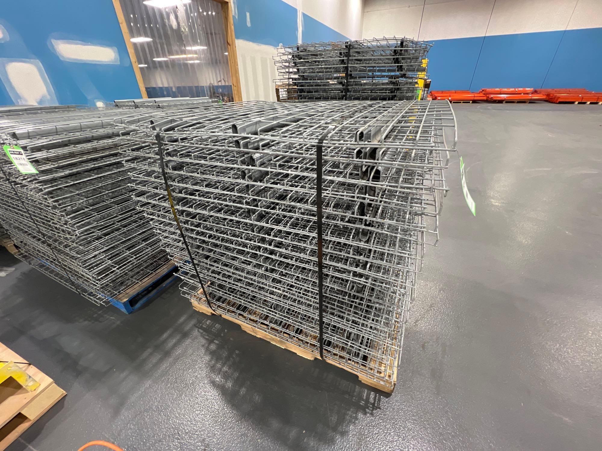 PALLET OF APPROX. 42 WIRE GRATES FOR PALLET RACKING, APPROX. DIMENSIONS 43" X 45"