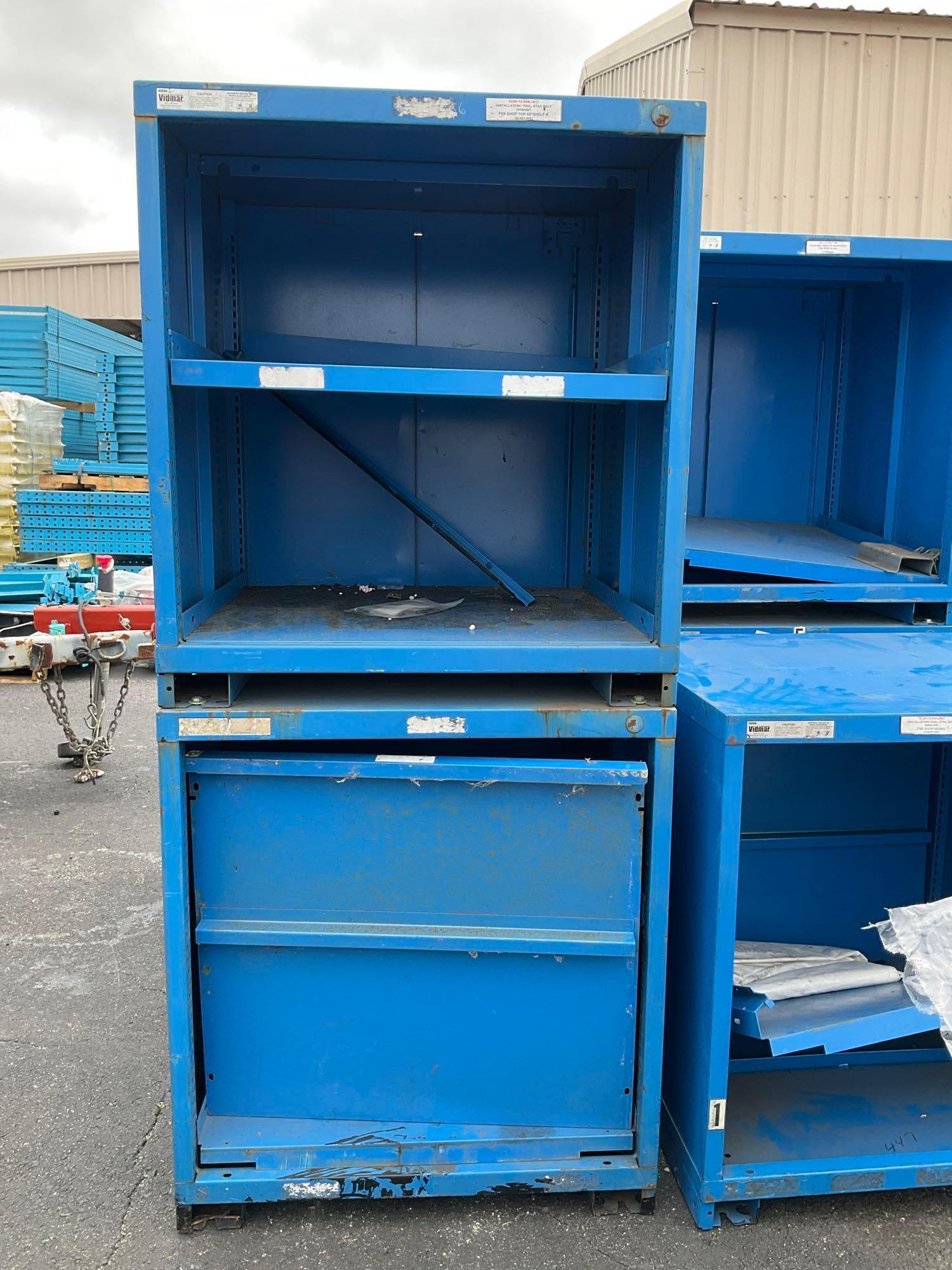 ASSORTED VIDMAR INDUSTRIAL PARTS/TOOL CABINETS