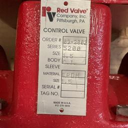 RED VALVE 5200 09-3002 PNEUMATICALLY ACTUATED CONTROL PINCH VALVE