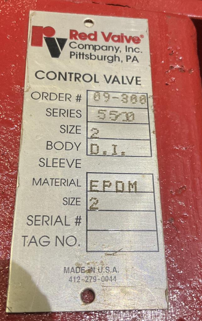 RED VALVE Co. PRESSURE CONTROL VALVE SERIES 5500 #09-3003