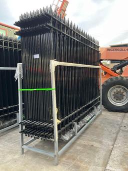 UNUSED GALVANIZED STEEL FENCE, APPROX 10FT L x 6.5FT H , APPROX 20PCS FENCE PANELS & APPROX 21PCS P
