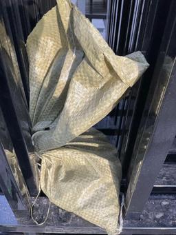 UNUSED GALVANIZED STEEL FENCE, APPROX 10FT L x 6.5FT H , APPROX 20PCS FENCE PANELS & APPROX 21PCS P