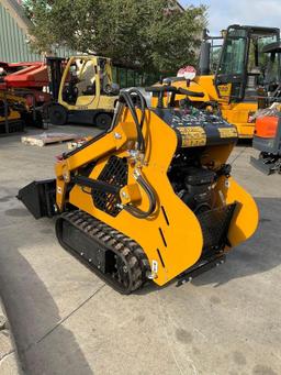 2023 AGROTK WALK BEHIND CRAWLER SKID STEER LOADER MODEL KBT23, GAS POWERED, ELECTRIC START, RUBBE...