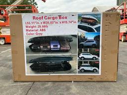 UNUSED ROOF CARGO BOX, APPROX 55.11" L x 35.03" W X 15.74" T, APPROX 1 IN BOX