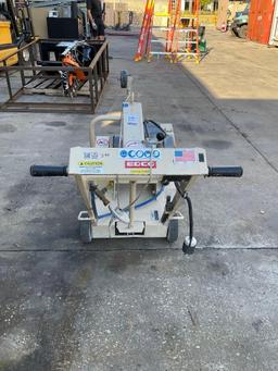 EDCO WALK BEHIND SAW MODEL DS-18-5/230/1 WITH BALDOR RELIANCER MOTOR, ELECTRIC , NO BLADE, WORKS