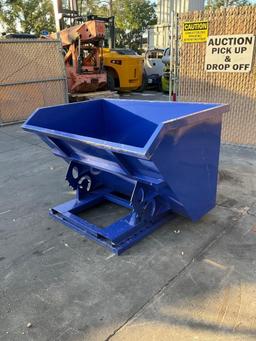 UNUSED 1.5 YARD SELF DUMPING HOPPER WITH FORK POCKETS