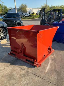 UNUSED 1.5 CU YARD SELF DUMPING HOPPER WITH FORK POCKETS