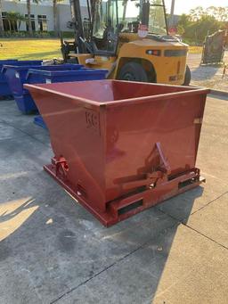 UNUSED 1.5 CU YARD SELF DUMPING HOPPER WITH FORK POCKETS