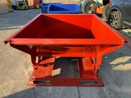 UNUSED 1.5 CU YARD SELF DUMPING HOPPER WITH FORK POCKETS