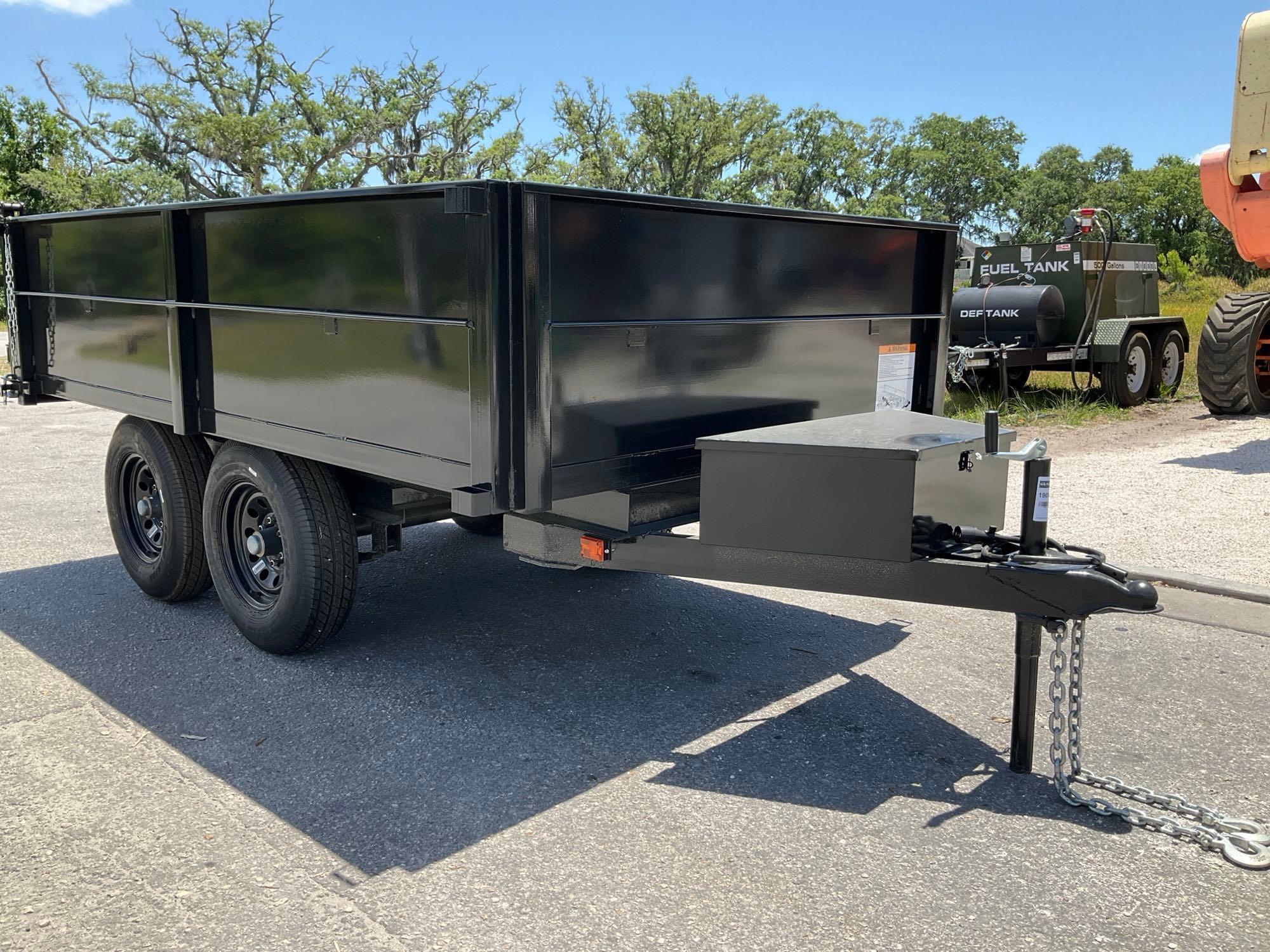 UNUSED 2024 CARRY-ON DUMP TRAILER MODEL TRA/REM 6X10DUMPDO10K-24HS, GVWR 9990,...APPROX 10FT DECK...