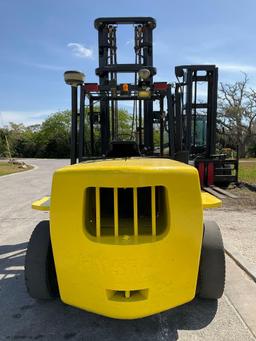 HYSTER FORKLIFT MODEL H155XL2, LP POWERED, APPROX MAX CAPACITY 13500LBS, APPROX MAX HEIGHT 212IN,