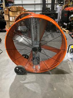 UNUSED 42" COMMERCIAL ELECTRIC PORTABLE BARREL FAN