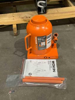 UNUSED WOKIN...50 TON BOTTLE JACK , INSTRUCTION MANUAL INCLUDED...