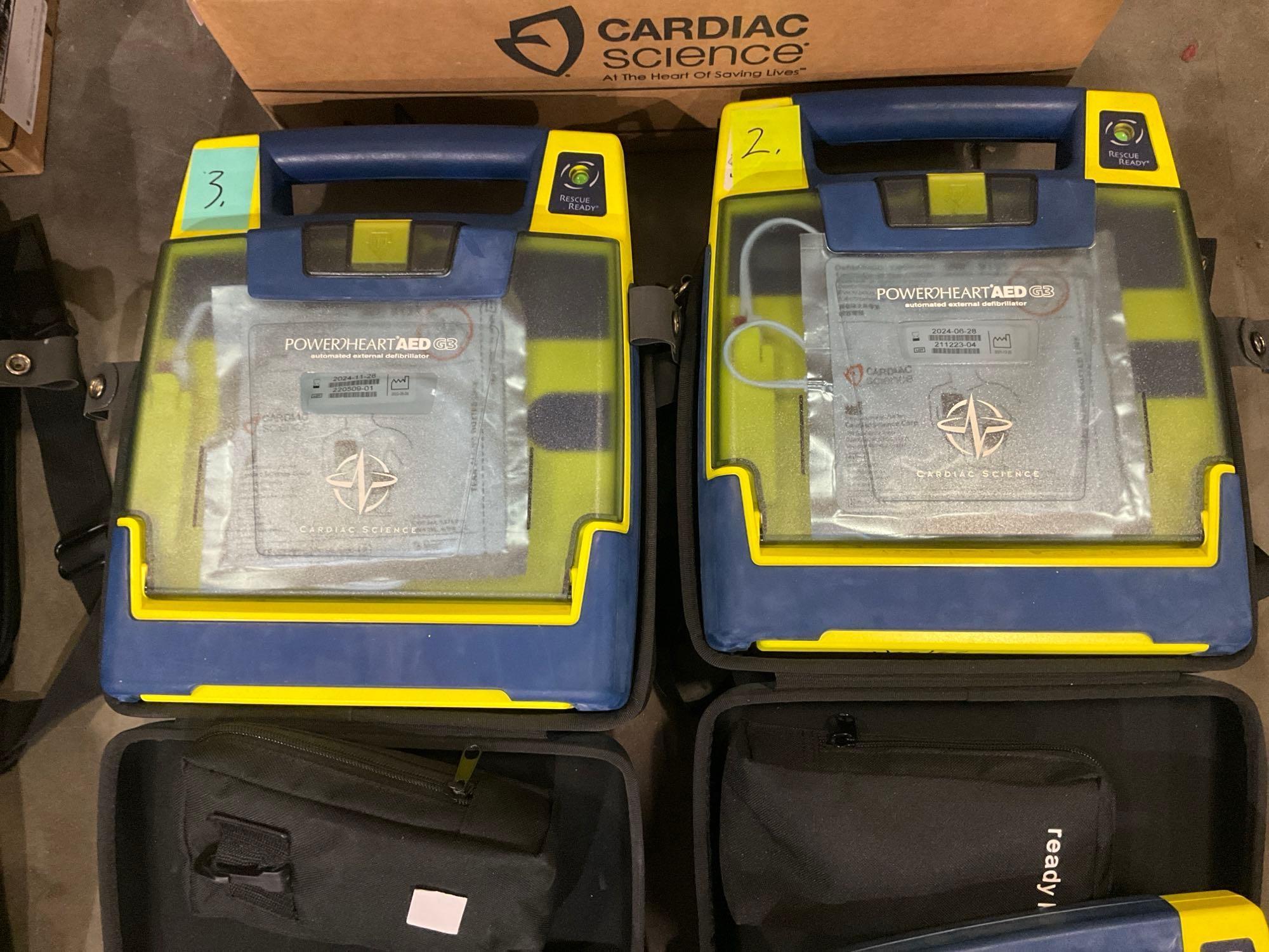 5 CARDIAC SCIENCE AUTOMATED EXTERNAL DEFIBRILLATORS...