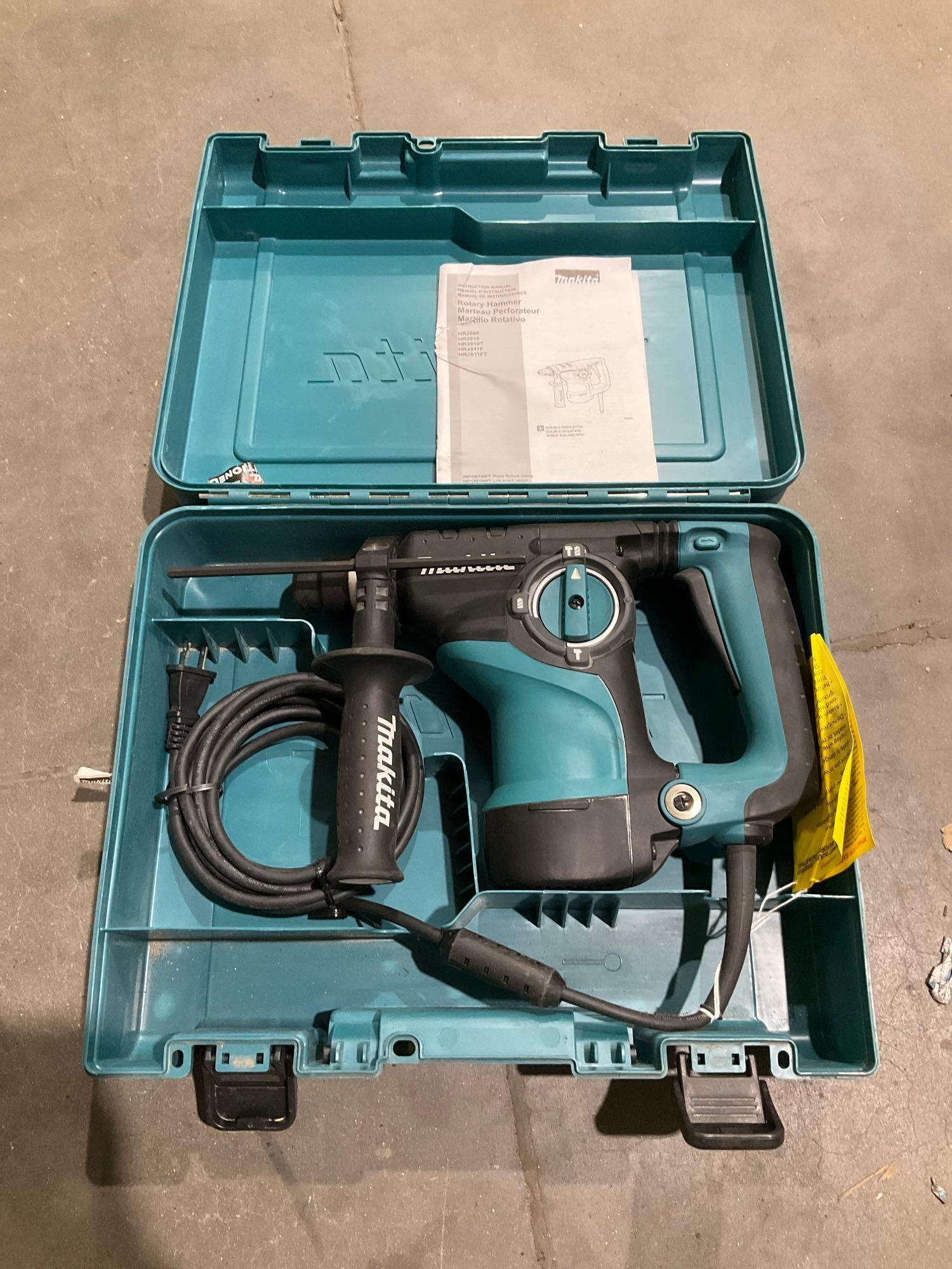 MAKITA ROTARY HAMMER MODEL HR2811F IN CARRYING CASE, RECONDITIONED