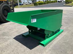 UNUSED... SMALL...SELF DUMPING HOPPER WITH FORK POCKETS