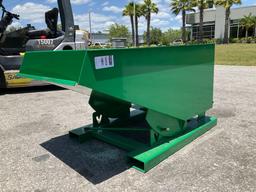 UNUSED... SMALL...SELF DUMPING HOPPER WITH FORK POCKETS