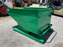 UNUSED... SMALL...SELF DUMPING HOPPER WITH FORK POCKETS