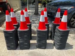 20 SAFETY CONES, 18in TALL