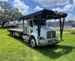 2009 KENWORTH, EATON FULLER 10 SPEED MANUAL TRANSMISSION, PACCAR PX9 MOTOR, NEW TIRES, GVWR