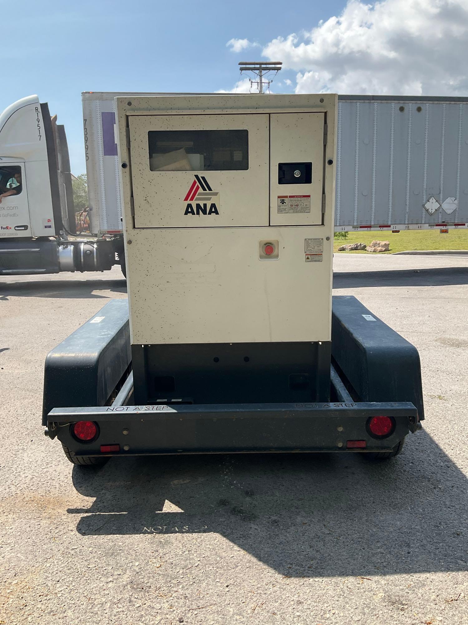 2021 AIRMAN SDG45S-8E2 GENERATOR, DIESEL, TRAILER MOUNTED, 45KVA, 240/480V, PHASE 3, BILL OF SALE...