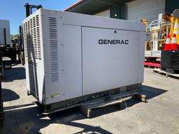 GENERAC 30KW GENERATOR , LP / NG POWER, LOW HRS SHOWING , RUNS AND OPERATES