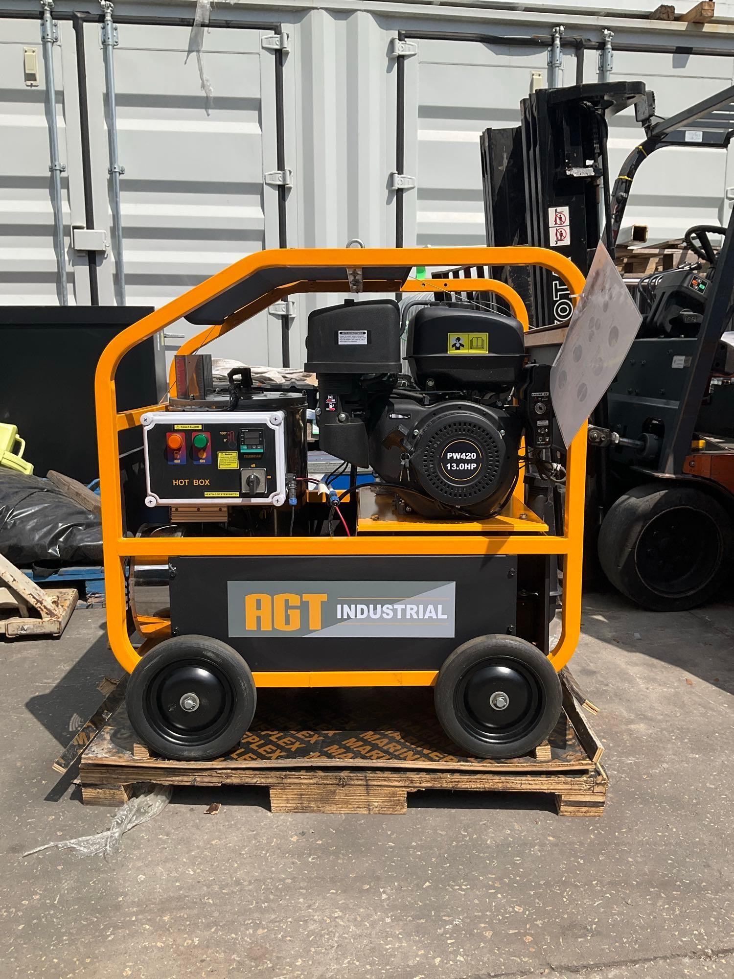 UNUSED AGT INDUSTRIAL HPW4000 HOT WATER PRESSURE WASHER,GAS POWER, DIESEL BURNER, ELECTRIC START,...