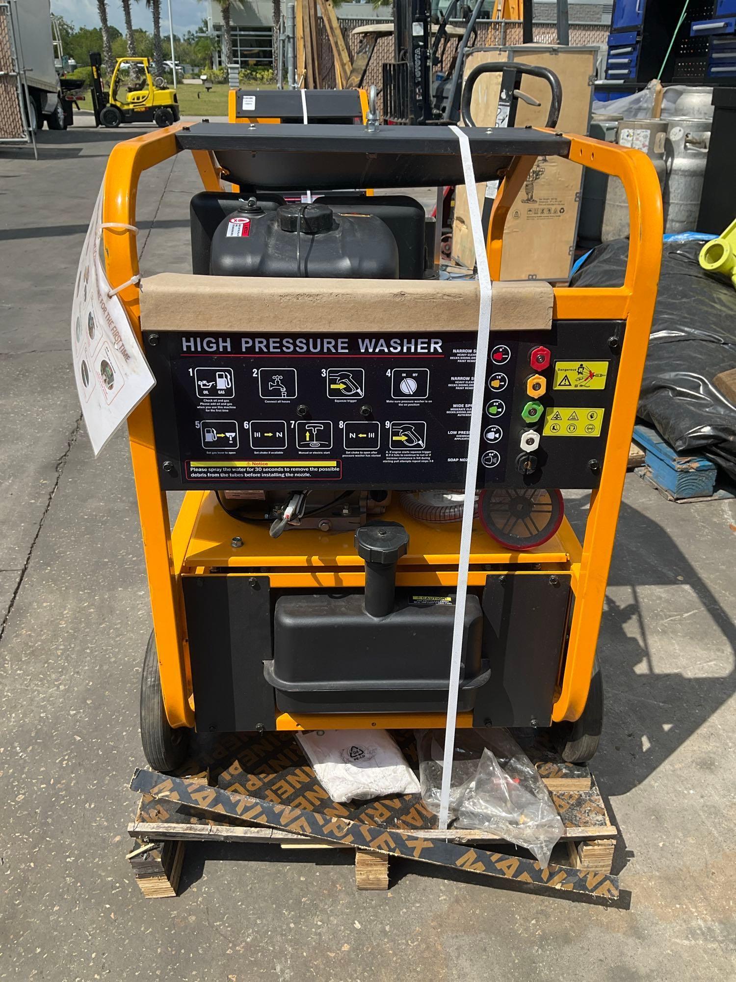 UNUSED AGT INDUSTRIAL HPW4000 HOT WATER PRESSURE WASHER,GAS POWER, DIESEL BURNER, ELECTRIC START,...