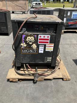 DOUGLAS LEGACY POWER BATTERY CHARGER MODEL DLG1B12-260, PHASE 1, APPROX DC OUT VOLTS 24, APPROX A...