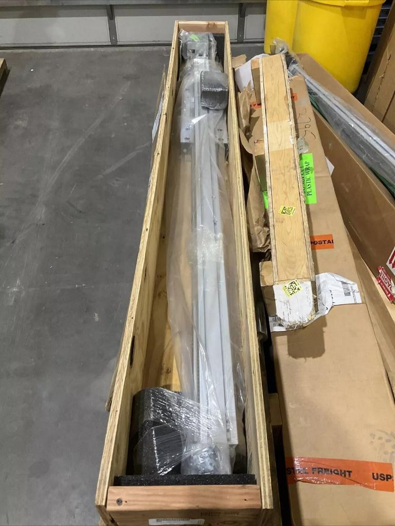 2 PALLETS OF MACRON DYNAMICS LINEAR ACTUATORS; VARIOUS LENGTHS, SIZES, AND CAPACITIES...