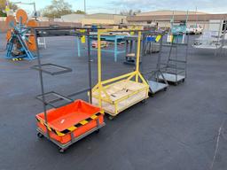 ( 4 ) ROLLING CARTS , APPROX 22" W...x 20? L x 42? T , APPROX 24" W...x 20? L