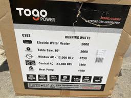 ( 1 ) UNUSED TOGO POWER 4-STROKE GAS GENERATOR...MODEL GG8000, APPROX PEAK 8000W