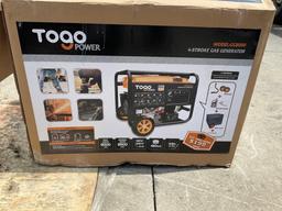 ( 1 ) UNUSED TOGO POWER 4-STROKE GAS GENERATOR...MODEL GG8000, APPROX PEAK 8000W