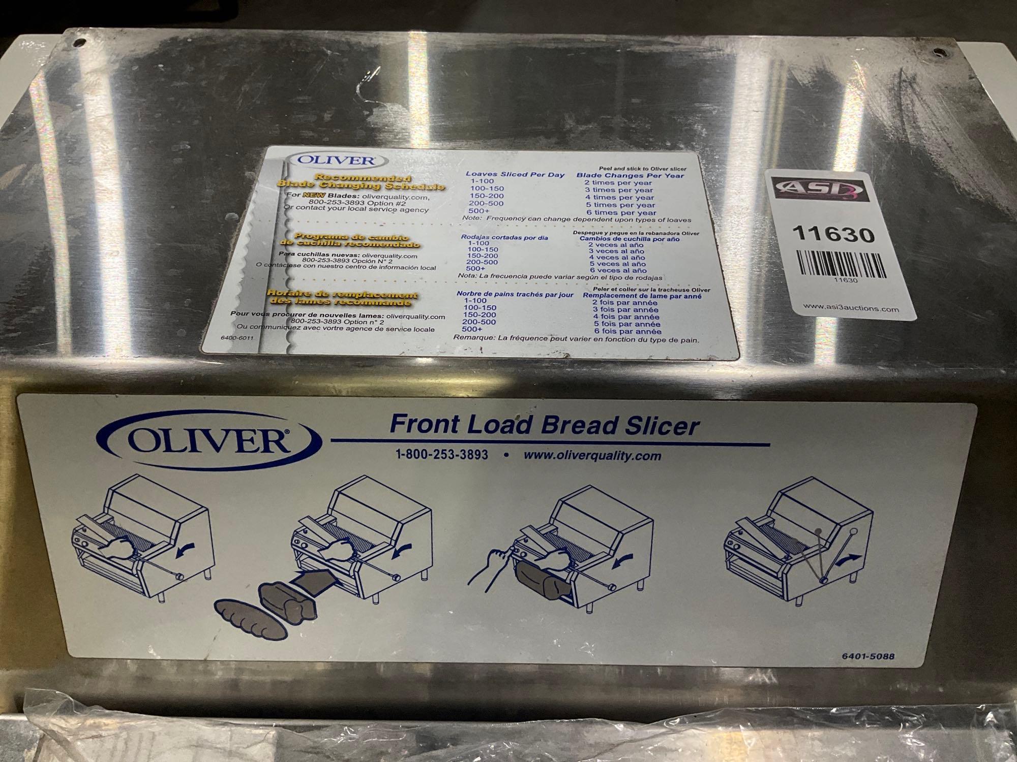 OLIVER FRONT LOADER BREAD SLICER...MODEL 732-N, APPROX 1/2 HP, APPROX PHASE 1, APPROX 115 VOLTS